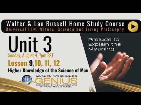 Unit 3: Universal First Principles